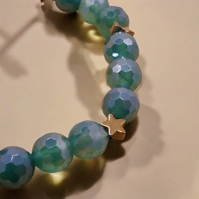 Agate facettée Verte