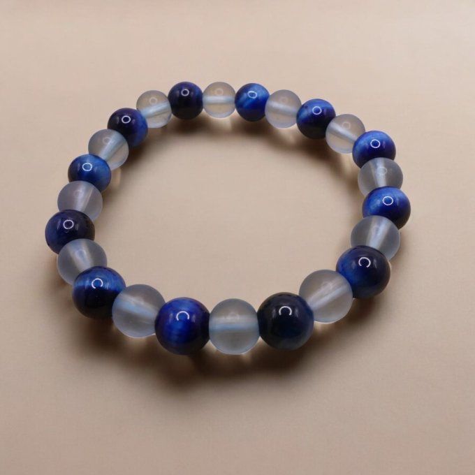 Oeil de Tigre Teinté Bleu