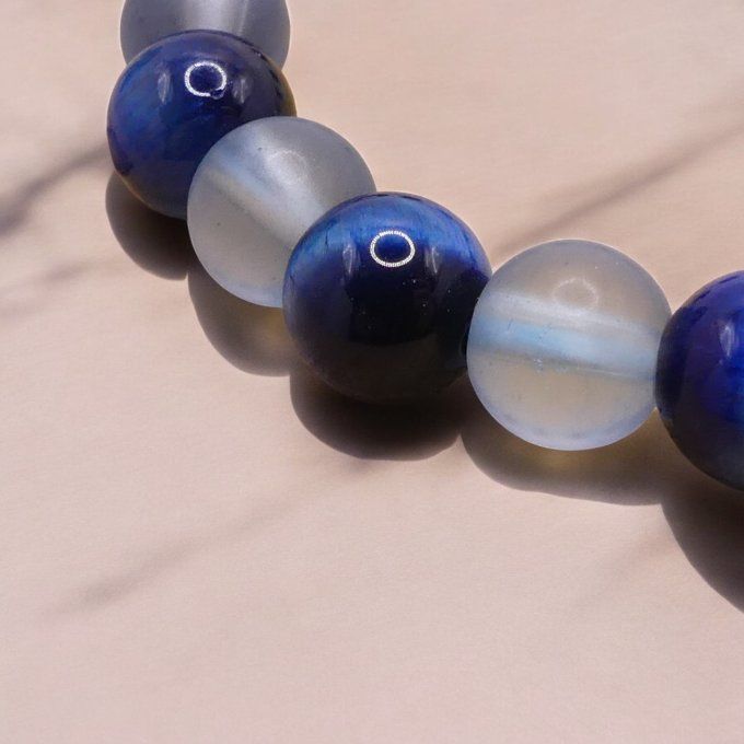 Oeil de Tigre Teinté Bleu