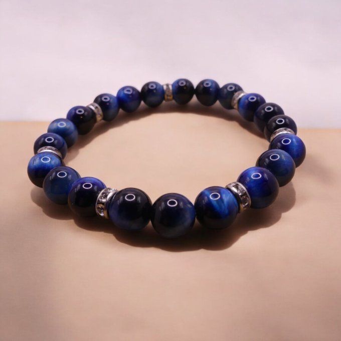 Oeil de Tigre Teinté Bleu