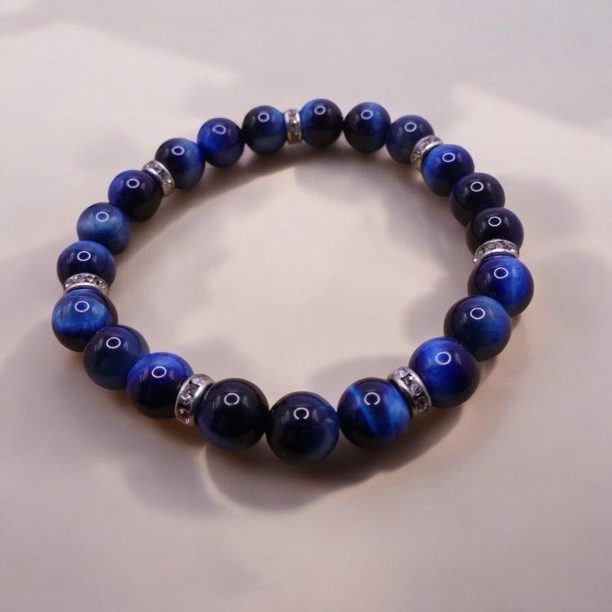 Oeil de Tigre Teinté Bleu