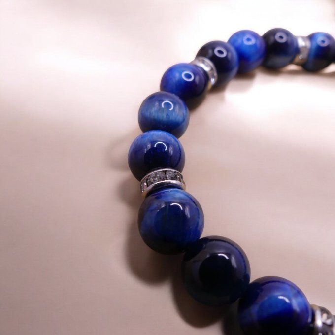 Oeil de Tigre Teinté Bleu