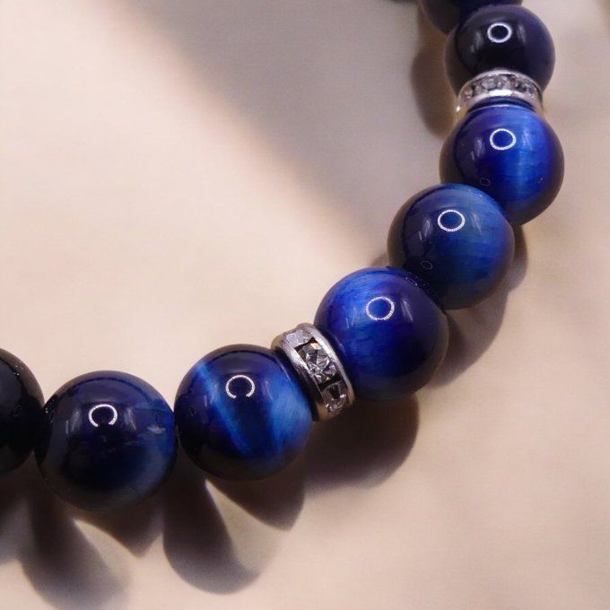 Oeil de Tigre Teinté Bleu