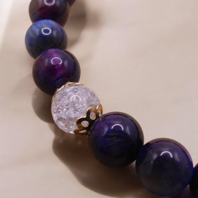 Oeil de Tigre Teinté Bleu