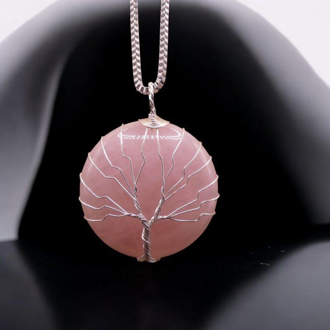 Arbre de Vie en Quartz Rose