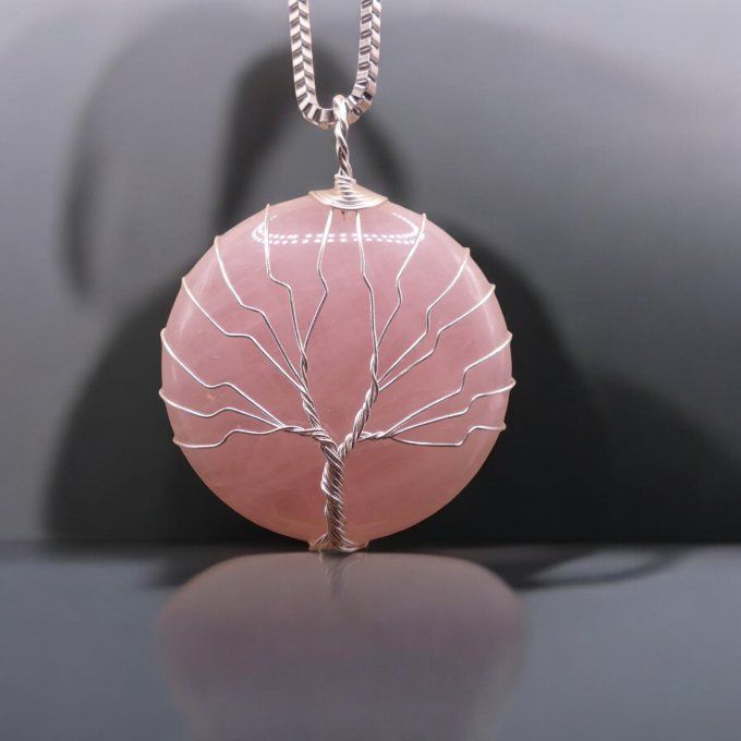 Arbre de Vie en Quartz Rose