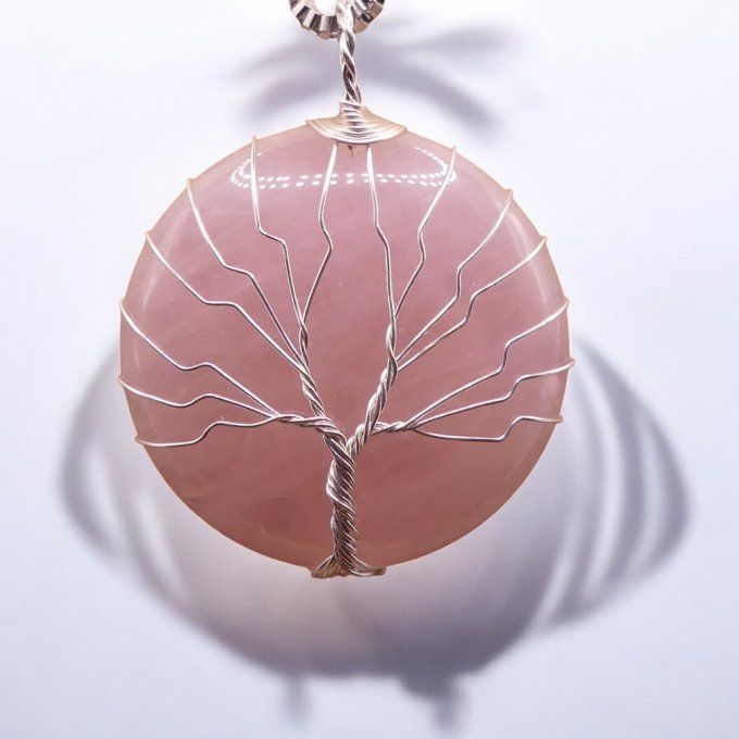 Arbre de Vie en Quartz Rose