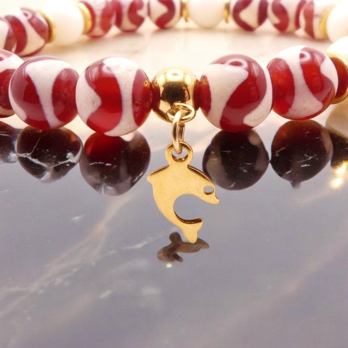 Agate du Tibet et Blanche