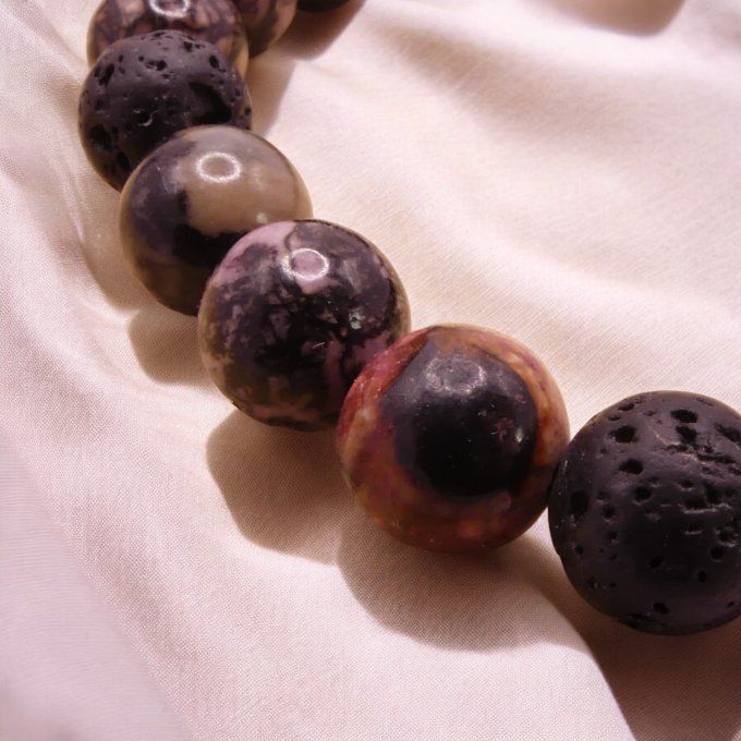 Rhodonite - Pierre de Lave