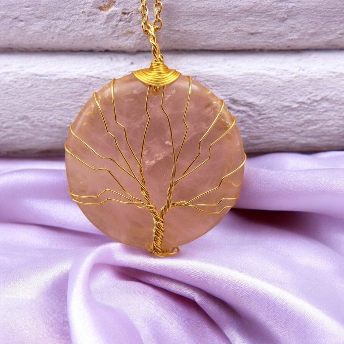 Quartz Rose Arbre de Vie