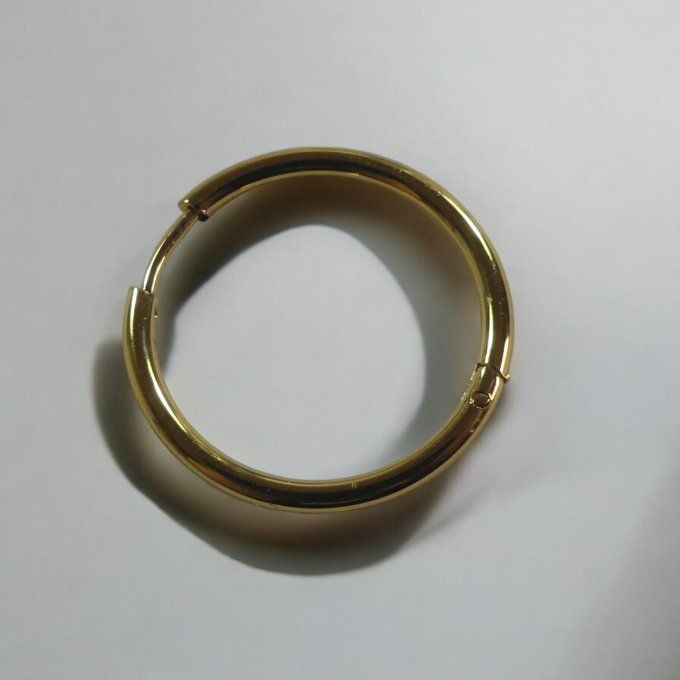 Fermoir D 22mm doré lisse